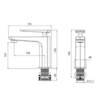 Смеситель для умывальника Lemark Prizma LM3906C (с монолитным изливом, хром)