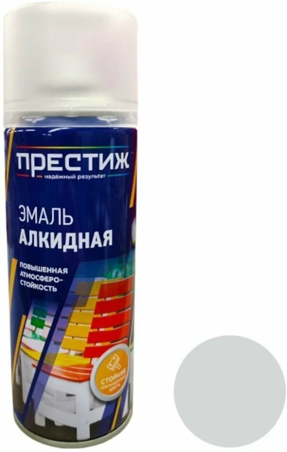 Эмаль аэрозольная алкидная Престиж СВ-СЕР 425мл (светло-серая)
