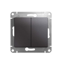 Переключатель проходной 2-кл.СП Glossa 10A IP20(cх.6) 10АХ механизм графит SE GSL001365 454358