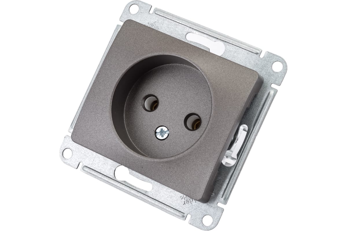 Розетка Glossa SE GSL001341 454467 (1-м СП 16А IP20 250 В без заземл механизм графит)