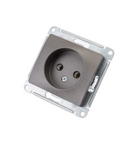Розетка Glossa SE GSL001341 454467 (1-м СП 16А IP20 250 В без заземл механизм графит)