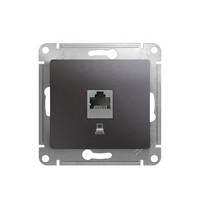 Розетка Glossa 463595 SE GSL001381K компьютерная (1-м RJ45 кат 5Е мех графит)