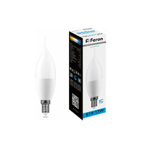 Лампа светодиод Feron LB-770 25952 11W 230V E14 6400K C35 (свеча на ветру)