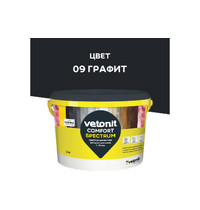 Затирка для швов Vetonit комфорт спектрум (09) графит
