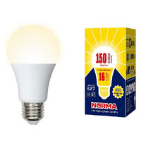 Лампа светодиод Volpe серия Norma LED-A60-16W/WW/E27/FR/NR (форма А матовая теплый белый свет 3000К)