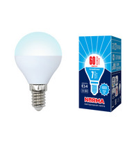 Лампа светодиод Volpe серия Norma LED-G45-7W/NW/E14/FR/NR (форма шар матовая белый свет 4000К)