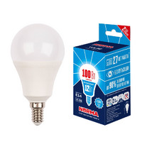 Лампа светодиод Volpe серия Norma LED-G60-12W/4000К/E14/FR/NR (форма шар матовая белый свет 4000К)