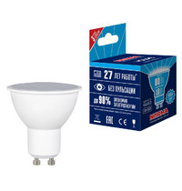 Лампа светодиод Volpe серия Norma LED-JCDR-10W/NW/GU10/NR (форма JCDR матовая белый свет 4000К)