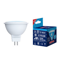 Лампа светодиод Volpe серия Norma LED-JCDR-10W/NW/GU5.3/NR (форма JCDR матовая белый свет 4000К)