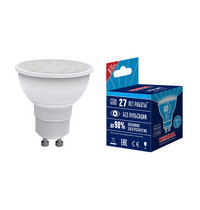 Лампа светодиод Volpe серия Norma LED-JCDR-7W/NW/GU10/NR (форма JCDR матовая белый свет 4000К)