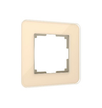 Рамка из стекла на 1 пост Elite айвори W0012443 (10702070/040423/3134878, Китай) а057882
