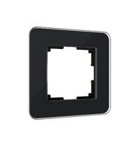 Рамка на 1 пост Elite (черный, стекло) W0012448 (10702070/290523/3214276, Китай) а063819