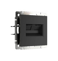 Розетка двойная Ethernet RJ-45 W1182208 а051616 (10702070/140224/3065450 черный матовый Китай)
