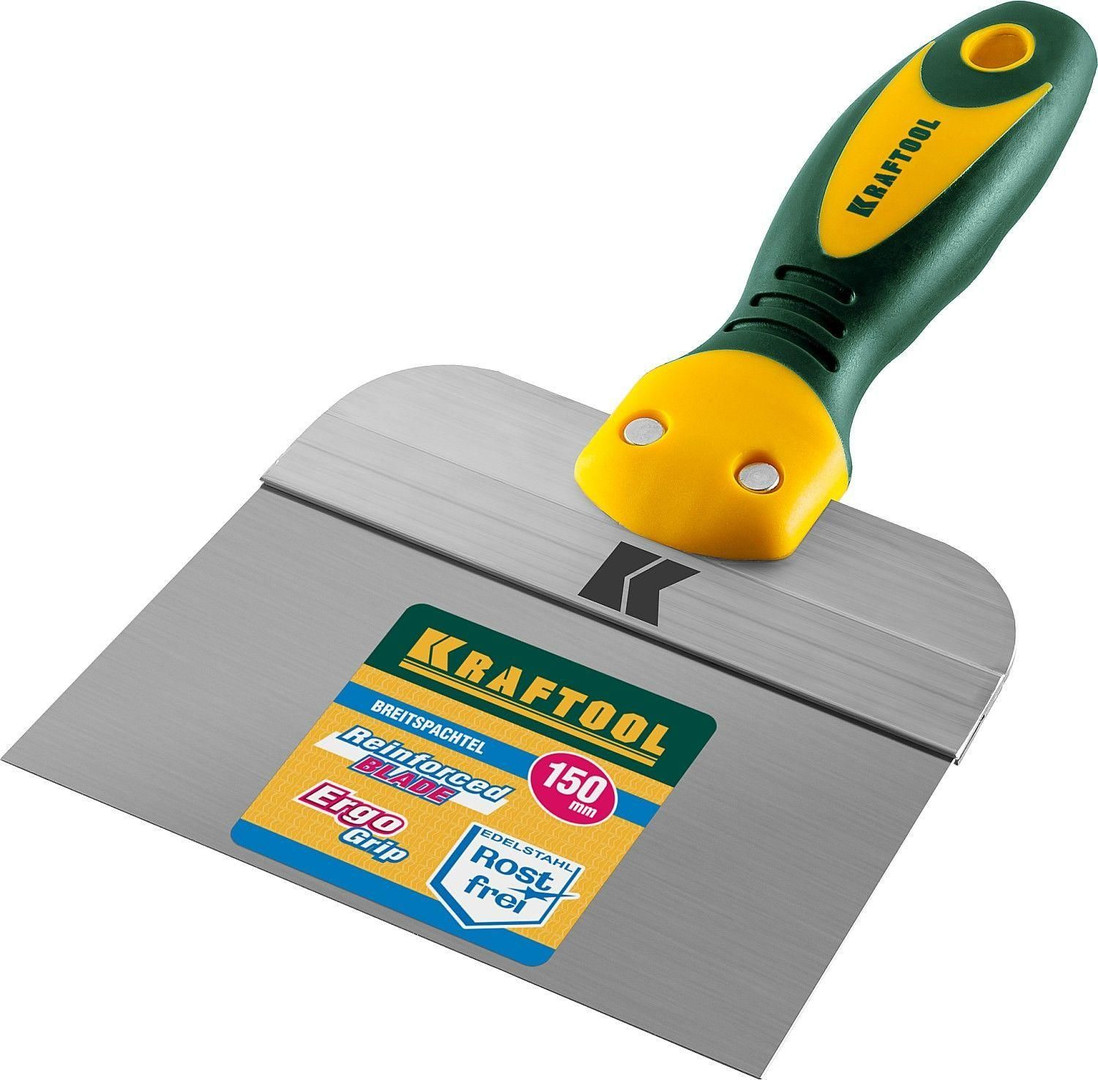 Шпатель фасадный Kraftool 10036-150 150 мм (с двухкомпонентной ручкой, нержавеющее полотно)