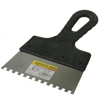 Шпатель зубчатый Stayer Professional 1009-25-06 250мм (зуб 6х6мм, нержавеющий, с пластмассовой ручкой)