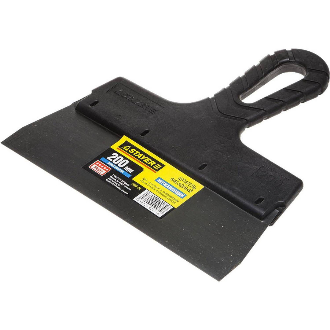 Шпатель фасадный Stayer Professional 1008-20 200мм (нержавеющий, с пластмассовой ручкой)
