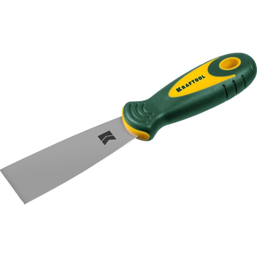 Шпатель малярный Kraftool 10035-040 40мм (профилированное, нержавеющее полотно, 2-хкомпонентная ручка)