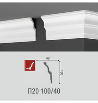 Плинтус потолочный Де-Багет П 20 100/40 (42 шт)