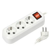 Удлинитель Smartbuy SBE-16-3-03-ZS (3 гнезда 3 метра 16А/3,5кВт с выключателем и заземлением ПВС 3х1,0)