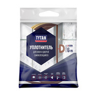 Уплотнитель самоклеящийся Tytan Professional D-профиль коричневый