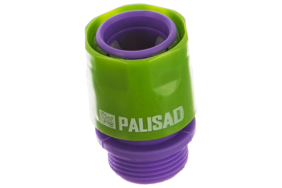 Соединитель быстросъемный Palisad 66175 (пластмассовый, внешняя резьба 3/4 дюйма)