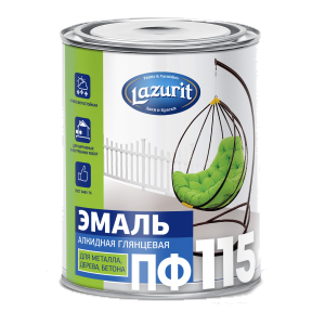 Эмаль Lazurit ПФ-115 алкидная глянцевая бирюзовая RAL5018 (0,8 кг 6 шт)