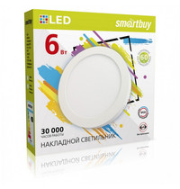 Накладной (LED) светильник Round SDL Smartbuy-6w/6500K/IP20