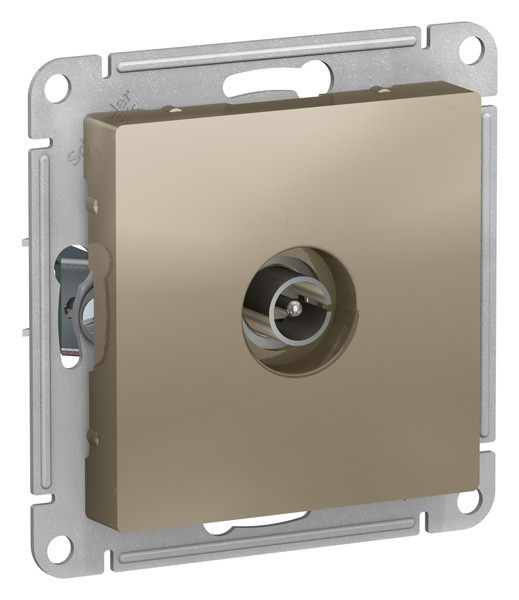 Розетка 1 гн ТВ коннектор AtlasDesign Systeme Electric ATN00593 (с/у шампань механизм)