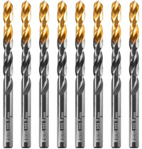 Сверло по металлу Denzel 8 мм HSS-Tin Golden Tip 8 шт 717219