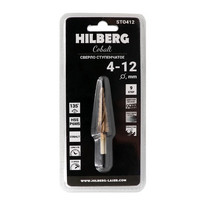 Сверло ступенчатое по металлу 4-12 мм 9 ступ Hilberg (Р6М5) HSS-COBALT