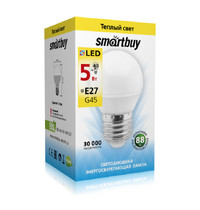 Лампа светодиодная Smartbuy-G45-05W/3000/E27 SBL-G45-05-30K-E27