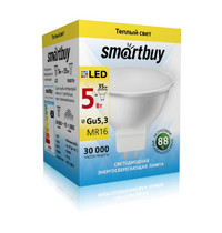 Лампа светодиодная Smartbuy-Gu5.3-05W/3000 SBL-GU5.3-05-30K