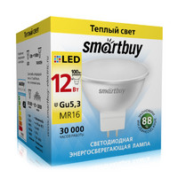 Лампа светодиодная Smartbuy-Gu5.3-12W/3000 SBL-GU5.3-12-30K