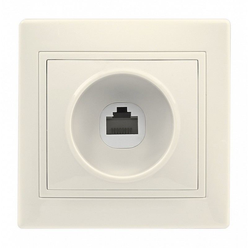 Розетка компьютерная RJ-45 Венера SBE-01i-S1-RJ (1 местная бежевый)