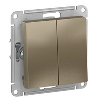 Выключатель 2 кл AtlasDesign Systeme Electric ATN000551 (с/у шампань механизм)