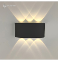 Светильник-бра Linza SIX 6W R-170-WW-BLACK-220-IP54 светодиодный