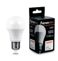 Лампа светодиодная Feron Pro LB-1013 13W E27 4000K A60 1130lm Osram Led