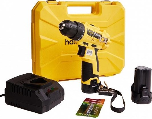 Дрель аккумуляторная б/щ Hanskonner HCD1230R (12В 30Нм 2*2,0 Ач кейс)