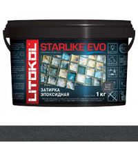 Затирка эпоксидная Litokol Starlike Evo S.140 Nero Grafite 247898 (2-х комп ведро 1кг)