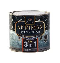 Грунт-эмаль быстросохнущая матовая AKRIMAX-PREMIUM коричневая 1,7 кг 1606