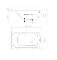 Акриловая ванна Triton Стандарт 1200мм х 700мм