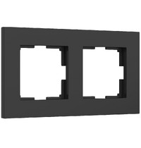Рамка на 2 поста Slab Werkel W0022908 (черный матовый)