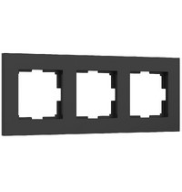 Рамка на 3 поста Slab Werkel W0032908 (черный матовый)