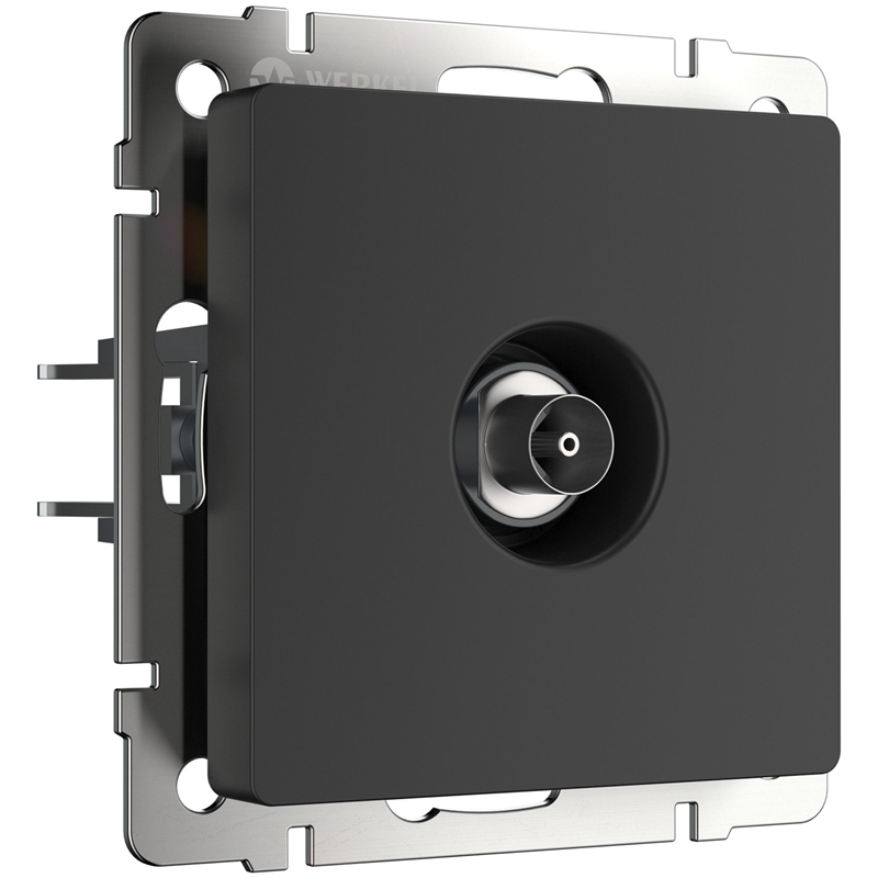 Розетка-ТВ Werkel оконечная черный матовый W1183008