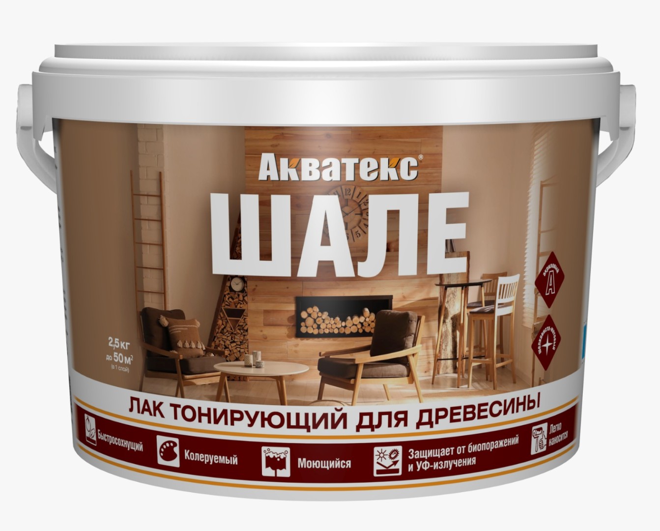 Лак Рогнеда Акватекс Шале 2.5 л Дуб 20692