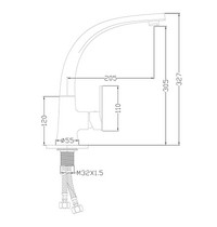 Смеситель для кухни Thermofix TF186-07 (латунь под гайку хром)