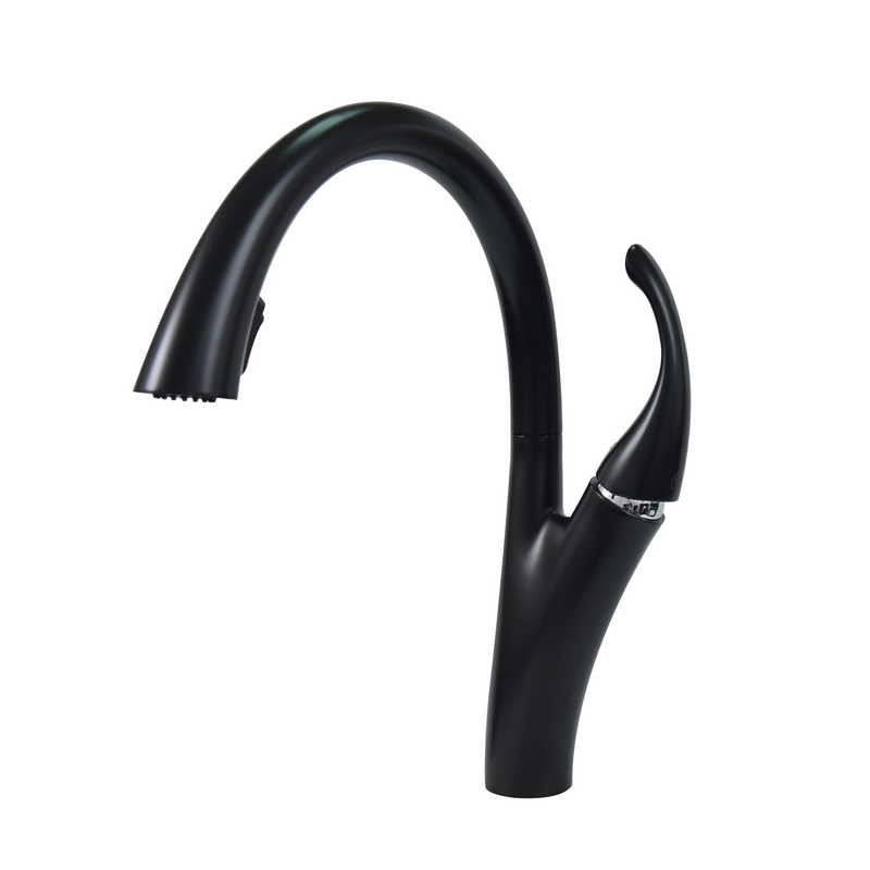 Смеситель для кухни Thermofix TF180-07В (с вытяжной лейкой под гайку латунь черный)