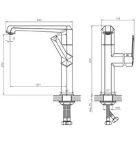 Смеситель для кухни Thermofix TF567-07G (латунь под гайку золотой)