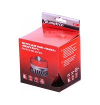 Щетка-чашка для УШМ Matrix Heavy Duty 74670 (80 мм М14 крученая проволока 0.5 мм)
