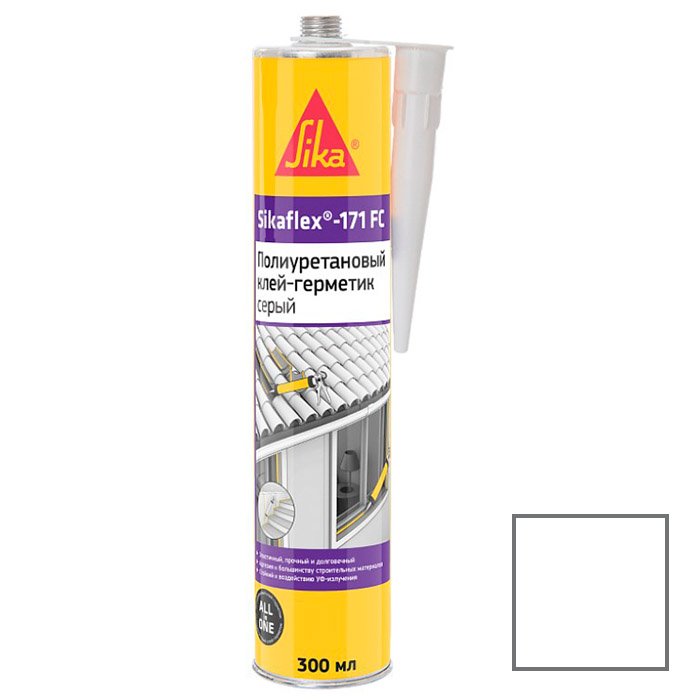 Клей-герметик полиуретановый Sika Sikaflex-171 FC 752096 (300 мл эластичный белый)